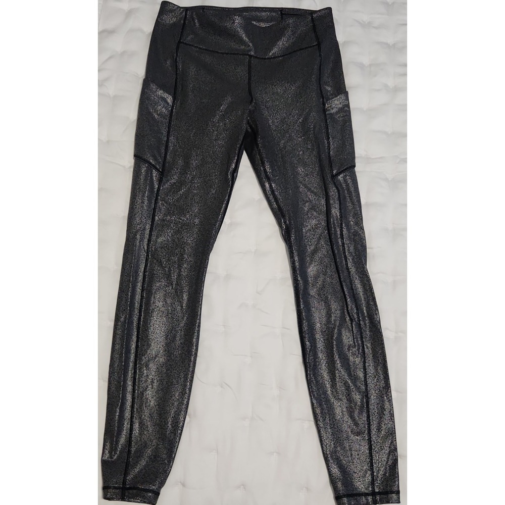 Lululemon Speed Up High Rise Tight 28" Luminosity Foil Print Size 8 EUC